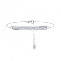 
Mode Sterling Silver Anklet, 925 Sterling Silver, med 5CM extender kedja, plated, micro bana cubic zirconia & för kvinna, fler färger för val, Längd Ca 21.5 cm, Säljs av PC