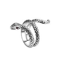 laiton Cuff Bague, serpent, Placage, Vintage & pour femme & avec strass, Taille:6-8, Vendu par PC