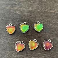 Pendentifs coeur en alliage de zinc, Placage de couleur argentée, DIY & émail selon l'humeur, 16x14mm, Vendu par PC