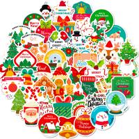 Aufkleberpapier, Weich-PVC, Drucken, Weihnachts-Design & gemischtes Muster & DIY, ca. 50PCs/Menge, verkauft von Menge