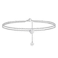 
Mode Sterling Silver Anklet, 925 Sterling Silver, med 5CM extender kedja, plated, för kvinna, fler färger för val, Längd Ca 20 cm, Säljs av PC