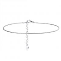 
Mode Sterling Silver Anklet, 925 Sterling Silver, med 5CM extender kedja, plated, för kvinna, fler färger för val, Längd Ca 21 cm, Säljs av PC