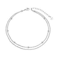 Cavigliera in argento sterling moda, 925 argento sterlina, with 5CM extender chain, placcato, per la donna, nessuno, Lunghezza Appross. 20 cm, Venduto da PC