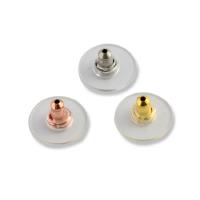 304 roestvrij staal Vat Bullet Style Ear Moer, met PC Plastic, 11.50x6mm, Gat:Ca 0.8mm, Verkocht door PC