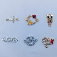 Zinc Alloy Connector, plated, DIY & different styles for choice & enamel & with rhinestone, Sold By PC