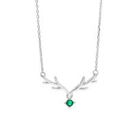 Circón cúbico micr3ofono pavimenta collar de plata esterlina, Plata de ley 925, Joyería & micro arcilla de zirconia cúbica & para mujer, libre de níquel, plomo & cadmio, longitud aproximado 17.51 Inch, Vendido por Par