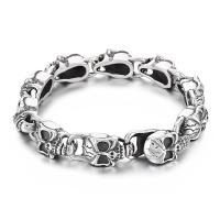 Bijoux bracelet en acier inoxydable, acier inoxydable 316L, crane, bijoux de mode & pour homme, 10mm, Longueur Environ 8.27 pouce, Vendu par PC