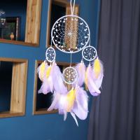 Moda Dreamcatcher, Pióro, ze Nici bawełniane & skóry przewodu & Plastik & żelazo, Ręcznie robione, do domu i biura, biały, 550mm, sprzedane przez PC