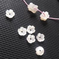 Héj Bead Cap, Virág, DIY & különböző méretű a választás, fehér, Által értékesített PC