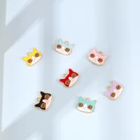 Zinc Alloy Enamel Pendants Cat plated DIY nickel lead & cadmium free Approx Sold By Bag