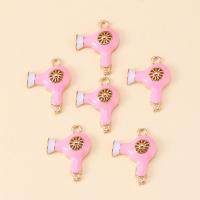 Zinc Alloy Enamel Pendants Hair Drier plated DIY pink nickel lead & cadmium free Sold By Bag