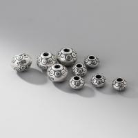 925 sterling ezüst gyöngy, 925 Ezüst, galvanizált, DIY & különböző méretű a választás, az eredeti szín, Lyuk:Kb 1.9mm, Által értékesített PC