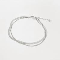 Anklet ze stali nierdzewnej, Stal nierdzewna 304, ze 3cm przedłużeniami łańcuszka, biżuteria moda & dla obu płci & różne style do wyboru, dostępnych więcej kolorów, bez zawartości niklu, ołowiu i kadmu, długość około 20 cm, sprzedane przez PC