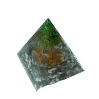 Décoration de mode , Résine synthétique, avec Labradorite & Olivine naturelle, Pyramidal, goutté d'époxy, pour la maison et le bureau & normes différentes pour le choix, Vendu par PC