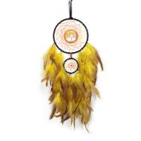 Moda Dreamcatcher, pluma, con Grava natural & Plástico & metal & fundición, Árbol de la vida, hecho a mano, para el hogar y la oficina & diferentes estilos para la opción, dorado, 630mm, Vendido por UD