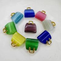 Cats Eye Pendants with Iron Handbag DIY Sold By PC