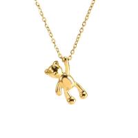 Acier titane collier, ours, Placage, pour femme, plus de couleurs à choisir, Longueur Environ 15.7 pouce, Vendu par PC