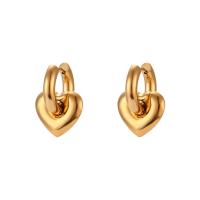 Stainless Steel Lever Back Earring 304 Stainless Steel Vacuum Ion Plating fashion jewelry & for woman golden Sold By Pair