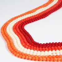 Naturlige koral perler, Natural Coral, Runde, du kan DIY, flere farver til valg, 5mm, Solgt Per Ca. 40 cm Strand