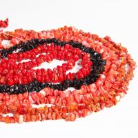 Naturlige koral perler, Natural Coral, Nuggets, du kan DIY, flere farver til valg, 6mm, Solgt Per Ca. 42-45 cm Strand