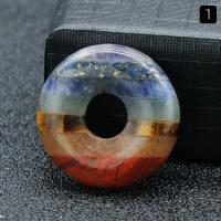 Gemstone Pendants Jewelry Rainbow Stone Donut polished DIY Sold By PC