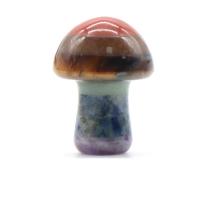 Fashion Dekoration, Rainbow sten, champignon, poleret, til hjemmet og kontoret, flerfarvede, 15x20mm, Solgt af PC