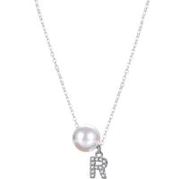 Colliers en argent sterling, Argent sterling 925, avec Shell Pearl, bijoux de mode & styles différents pour le choix & pour femme, protéger l'environnement, sans nickel, plomb et cadmium, Longueur Environ 17.71 pouce, Vendu par paire