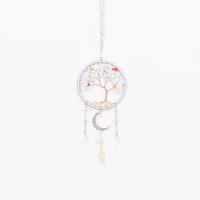 Fashion Dreamcatcher, Magnesit, mit Lederband & Messing & Eisen, Baum, handgemacht, für Zuhause und Büro, gemischte Farben, 320mm, verkauft von PC