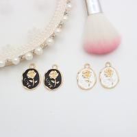 Zinc Alloy Enamel Pendants Rose gold color plated DIY Sold By PC