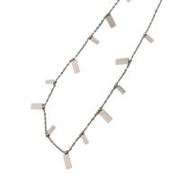 Stainless Steel smycken halsband, 304 rostfritt stål, plated, för kvinna, silver, Längd Ca 48 cm, Säljs av PC