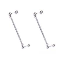 Orecchini in acciaio inossidabile, 304 acciaio inox, placcato, DIY & stili diversi per la scelta, colore originale, Ball; 4 to 5 mm, 6PC/lotto, Venduto da lotto