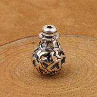 3-Loch -Korn- Guru, 925 Sterling Silber, Herz, DIY & hohl, 18x12mm, Bohrung:ca. 2mm, verkauft von PC