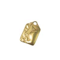 Edelstahl Schmuck Anhänger, 304 Edelstahl, 18 K vergoldet, DIY, goldfarben, 24.90x15.70mm, verkauft von PC