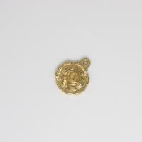 Stainless Steel Flower Pendant 304 Stainless Steel Rose 18K gold plated DIY golden Sold By PC