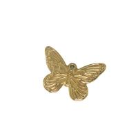 Rustfrit stål Animal Pendler, 304 rustfrit stål, Butterfly, 18K forgyldt, du kan DIY, gylden, 21x30.70mm, Solgt af PC