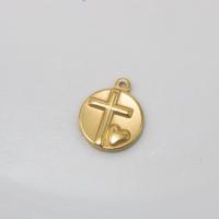 Wisiorki ze stali nierdzewnej, Stal nierdzewna 304, Koło, Pozłacane 18K złotem, DIY, złoty, 20.70x17.30mm, sprzedane przez PC