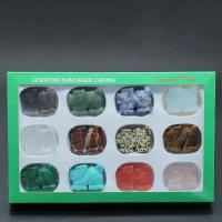 Fashion Decoration Gemstone with paper box & Plastic Carved for home and office & mixed Sold By Box