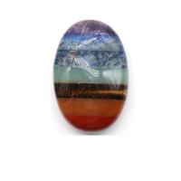 Muoti Sisustus, Rainbow Stone, Flat Oval, kiiltävä, kotiin ja toimistoon, monivärinen, 40x60x20mm, Myymät PC