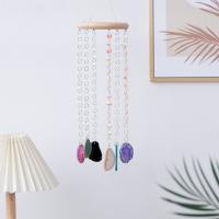 Wind Chimes Outdoor und Heimtextilien, Eisen, mit Achat & Kristall & Eisen, handgemacht, für Zuhause und Büro, gemischte Farben, 480mm, verkauft von PC