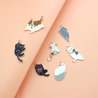 Zinc Alloy Enamel Pendants gold color plated DIY Sold By Bag