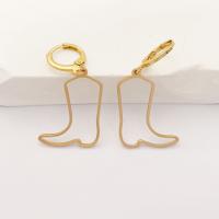 Zinc Alloy Oorbellen, Schoenen, gold plated, voor vrouw, 19x37mm, Verkocht door pair