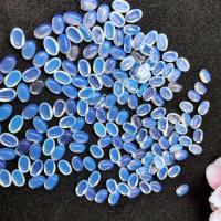 Cabochon in pietra, mare opale, Ovale, DIY, blu, 4x6mm, Appross. 100PC/borsa, Venduto da borsa