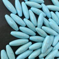 Turquoise Kralen, Synthetische Turquoise, DIY, blauw, 10x30mm, 100pC's/Bag, Verkocht door Bag