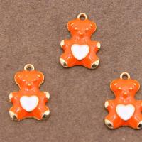 Zinc Alloy Enamel Pendants Bear plated DIY nickel lead & cadmium free Approx Sold By Bag