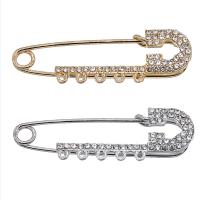 Zinc Alloy Brooches plated fashion jewelry & with rhinestone nickel lead & cadmium free Approx Sold By Bag