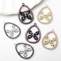 Zinc Alloy Animal Pendants, Butterfly, painted, DIY & micro pave cubic zirconia, more colors for choice, 20PCs/Lot, Sold By Lot