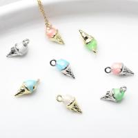 Zinc Alloy Enamel Pendants Ice Cream plated DIY Sold By Lot