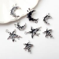 Zinc Alloy Enamel Pendants plated DIY silver color Sold By Lot