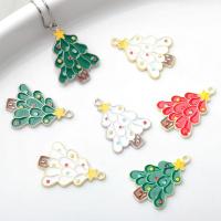 Pendentifs Noël en alliage de zinc, arbre de noël, Placage, DIY & émail, plus de couleurs à choisir, 20PC/lot, Vendu par lot