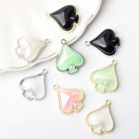 Resin Zinc Alloy Pendler, med Resin, poleret, du kan DIY, flere farver til valg, 20pc'er/Lot, Solgt af Lot